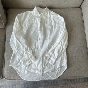 Denim forum white button down